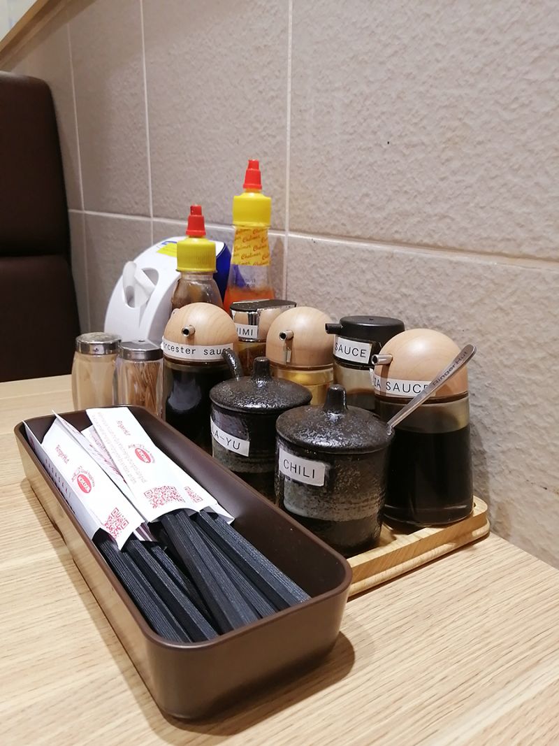 gia vị bày trí đa dạng